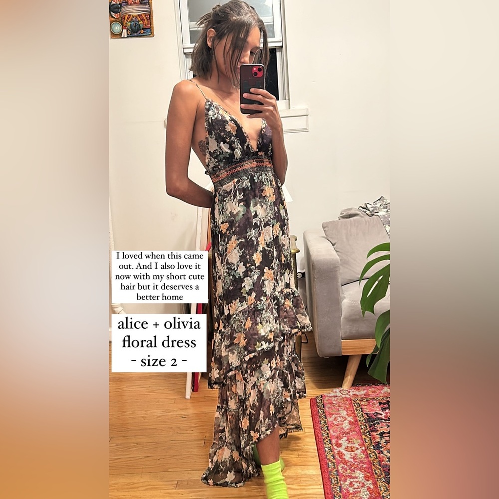 Alice + Olivia Floral Dress size 2!